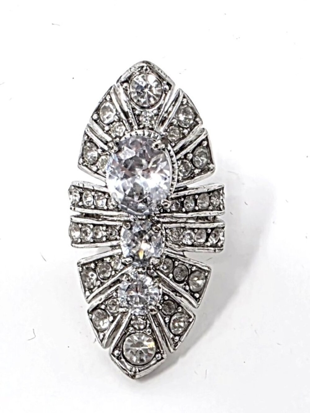 JUICY COUTURE Gilded Cocktail statement ring rhinestone 7